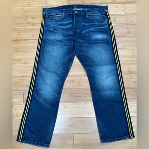Polo Ralph Lauren The Varick Slim Strait Jeans Men’s 38x30 Preppy Stripped Side